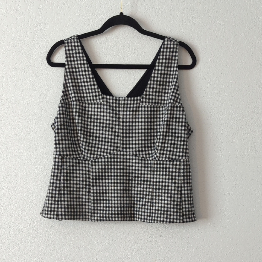 Black and White CAbi Gingham Tank